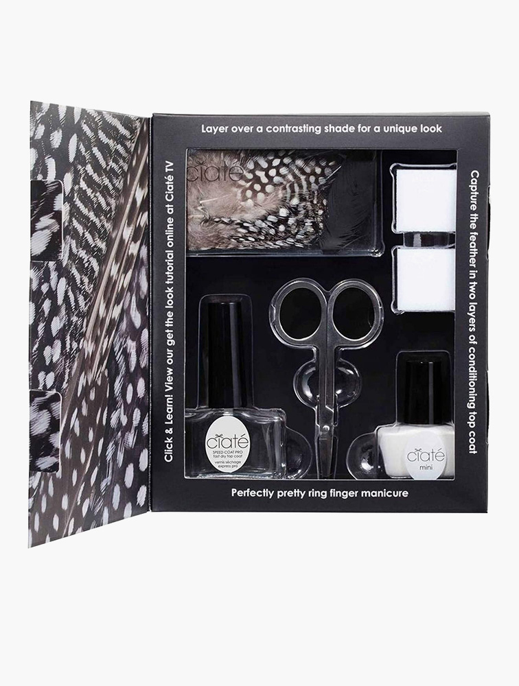 Ciaté Nagellack-Set "Feathered Manicure" - Ruffle My Feathers, Inkl. Federn Für Kreative Nageldesigns